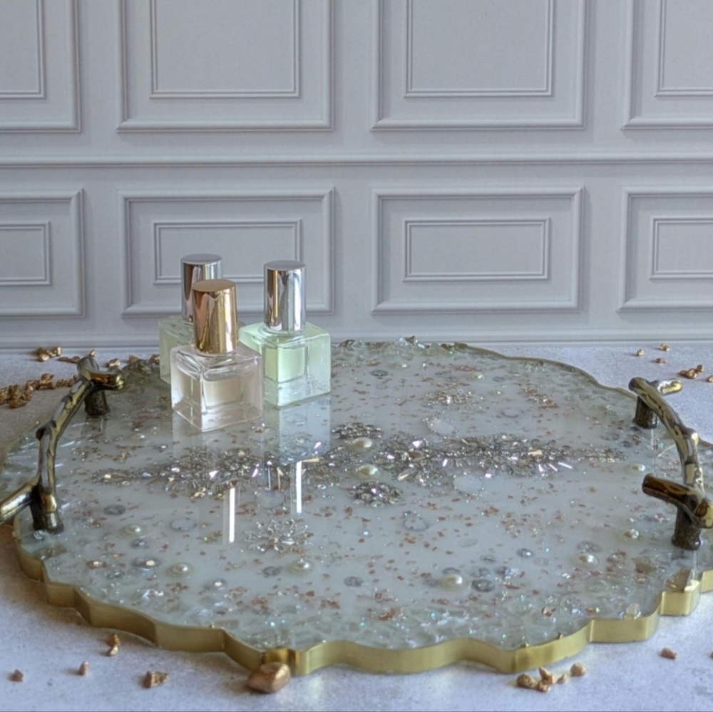 Elegant Gold Vanity Tray